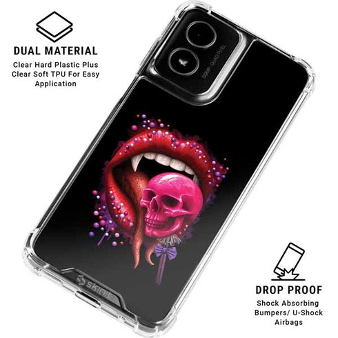 Vampire Skull Lollypop by Sarah Richter Moto G Power 5G (2024) Clear Case