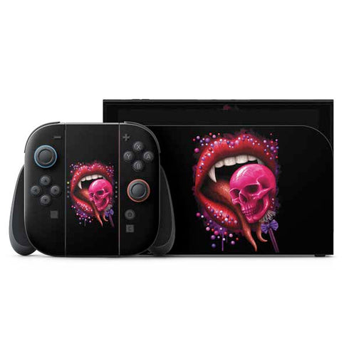 Vampire Skull Lollypop by Sarah Richter Nintendo Switch 2 (2025) with Joy-Con Skin