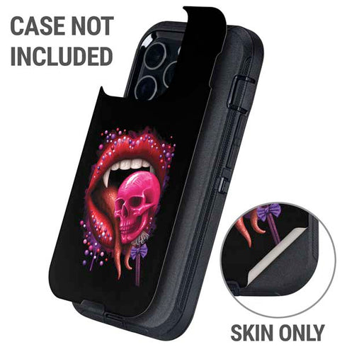 Vampire Skull Lollypop by Sarah Richter Otterbox Defender iPhone Skin