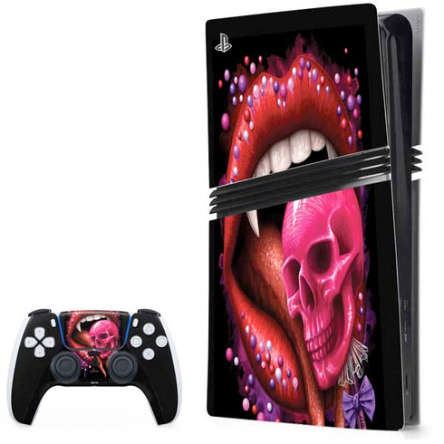 Vampire Skull Lollypop by Sarah Richter PS5 Pro Bundle Skin