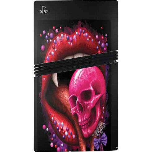 Vampire Skull Lollypop by Sarah Richter PS5 Pro Console Skin