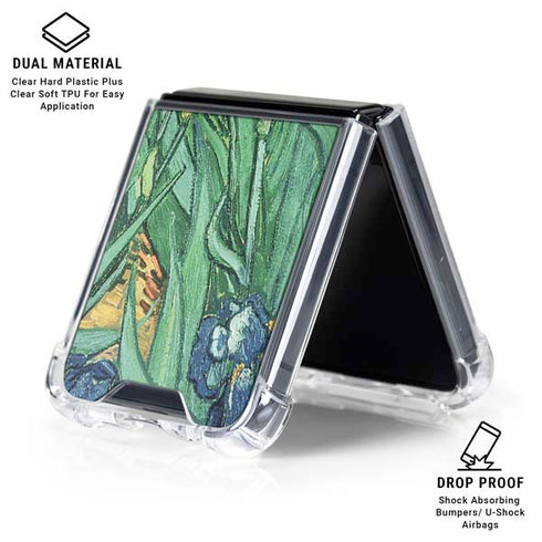 Van Gogh - Irises by Van Gogh Galaxy Z Flip7 Clear Case