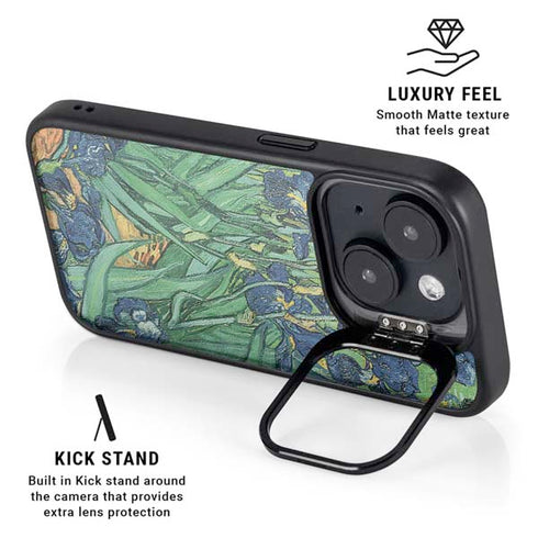 Van Gogh - Irises by Van Gogh iPhone 14 Plus Kickstand Case