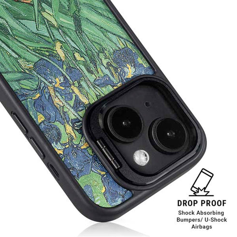 Van Gogh - Irises by Van Gogh iPhone 15 Plus Kickstand Case