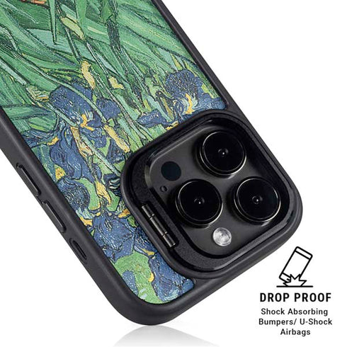 Van Gogh - Irises by Van Gogh iPhone 16 Pro Kickstand Case