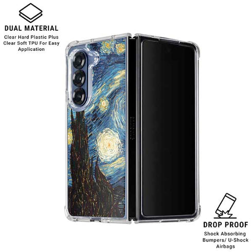 Van Gogh - The Starry Night by Van Gogh Galaxy Z Fold7 Clear Case