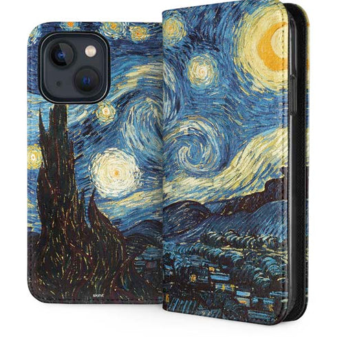 Vincent Van Gogh The Starry Night iPhone 14 Plus Folio Case