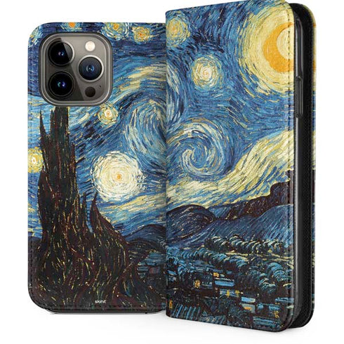 Vincent Van Gogh The Starry Night iPhone 14 Pro Max Folio Case