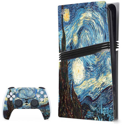 Van Gogh - The Starry Night by Van Gogh PS5 Pro Bundle Skin