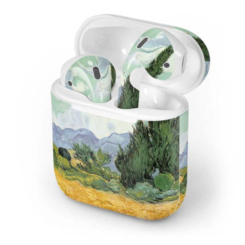 van Gogh - Wheatfield with Cypresses by Van Gogh Apple AirPods Skin