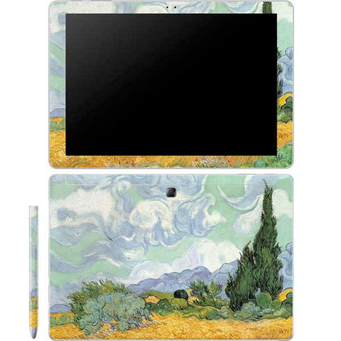 van Gogh - Wheatfield with Cypresses by Van Gogh Galaxy Book 12in Skin