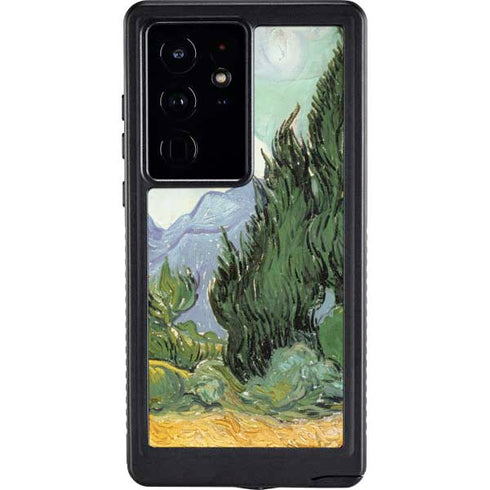 van Gogh - Wheatfield with Cypresses by Van Gogh Galaxy S24 Ultra Waterproof Case
