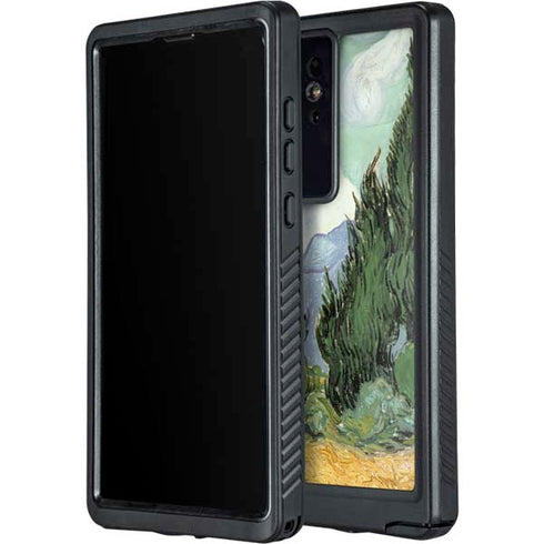 van Gogh - Wheatfield with Cypresses by Van Gogh Galaxy S24 Ultra Waterproof Case