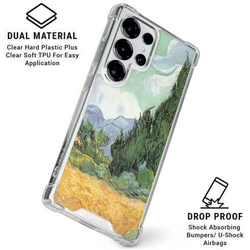 van Gogh - Wheatfield with Cypresses by Van Gogh Galaxy S25 Ultra Clear Case