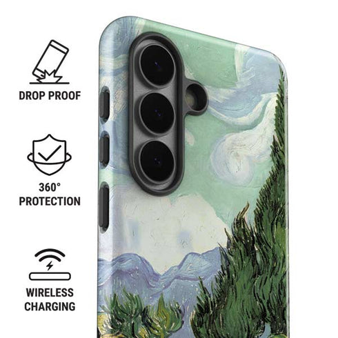 van Gogh - Wheatfield with Cypresses by Van Gogh Galaxy S26 Impact Case