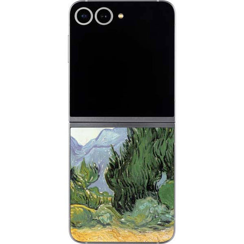 van Gogh - Wheatfield with Cypresses by Van Gogh Galaxy Z Flip6 Skin