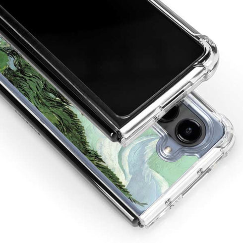 van Gogh - Wheatfield with Cypresses by Van Gogh Galaxy Z Fold5 5G Clear Case