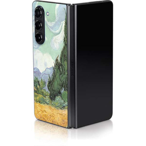 van Gogh - Wheatfield with Cypresses by Van Gogh Galaxy Z Fold5 5G Skin