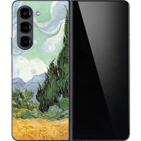 van Gogh - Wheatfield with Cypresses by Van Gogh Galaxy Z Fold5 5G Skin