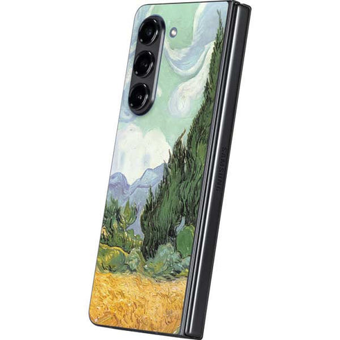 van Gogh - Wheatfield with Cypresses by Van Gogh Galaxy Z Fold5 5G Skin