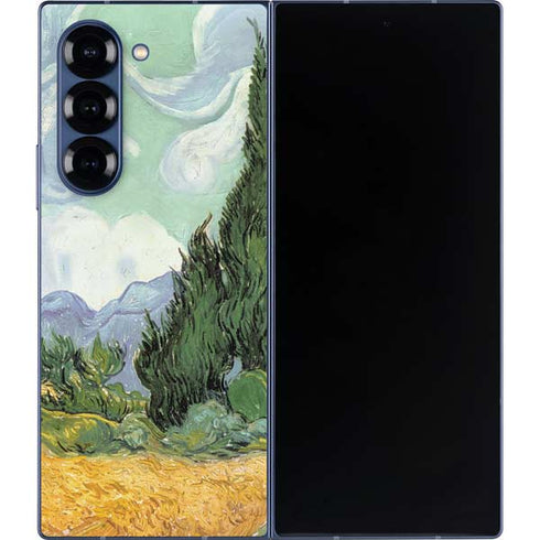 van Gogh - Wheatfield with Cypresses by Van Gogh Galaxy Z Fold6 Skin