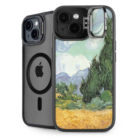 van Gogh - Wheatfield with Cypresses by Van Gogh iPhone 14 Plus Kickstand Case