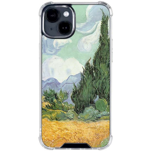 van Gogh - Wheatfield with Cypresses by Van Gogh iPhone 15 Clear Case