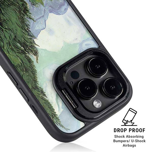 van Gogh - Wheatfield with Cypresses by Van Gogh iPhone 15 Pro Max Kickstand Case
