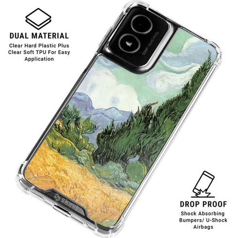 van Gogh - Wheatfield with Cypresses by Van Gogh Moto G Power 5G (2024) Clear Case