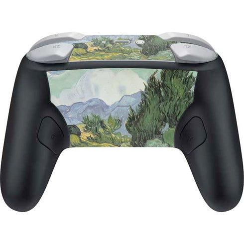 van Gogh - Wheatfield with Cypresses by Van Gogh Nintendo Switch 2 (2025) Pro Controller Skin
