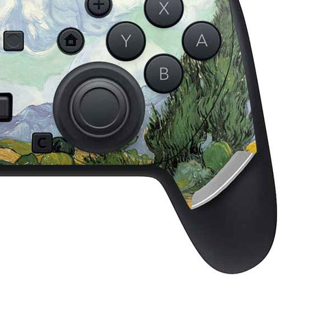 van Gogh - Wheatfield with Cypresses by Van Gogh Nintendo Switch 2 (2025) Pro Controller Skin