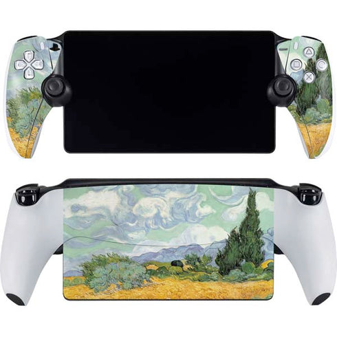 van Gogh - Wheatfield with Cypresses by Van Gogh PlayStation Portal Remote Player Skin