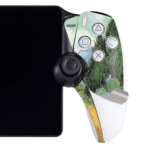 van Gogh - Wheatfield with Cypresses by Van Gogh PlayStation Portal Remote Player Skin