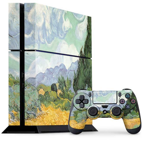 van Gogh - Wheatfield with Cypresses by Van Gogh PlayStation PS4 Skins
