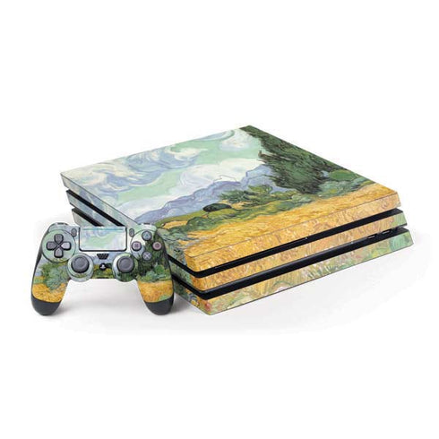 van Gogh - Wheatfield with Cypresses by Van Gogh PlayStation PS4 Skins