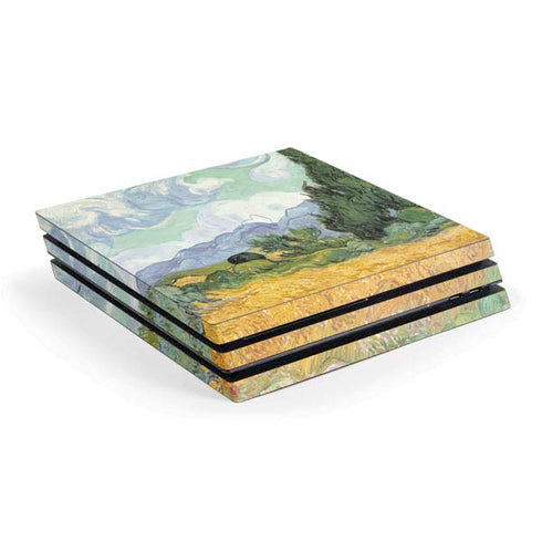 van Gogh - Wheatfield with Cypresses by Van Gogh PlayStation PS4 Skins