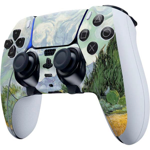 Vincent Van Gogh Wheatfield with Cypresses PS5 DualSense Edge Pro Controller Skin