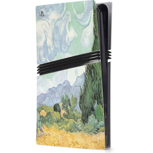 van Gogh - Wheatfield with Cypresses by Van Gogh PS5 Pro Console Skin