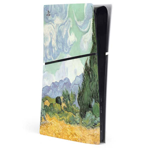 van Gogh - Wheatfield with Cypresses by Van Gogh PS5 Slim Digital Edition Console Skin