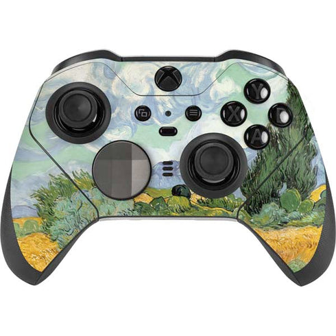 van Gogh - Wheatfield with Cypresses by Van Gogh Xbox Elite Wireless Controller Series 2 Skin