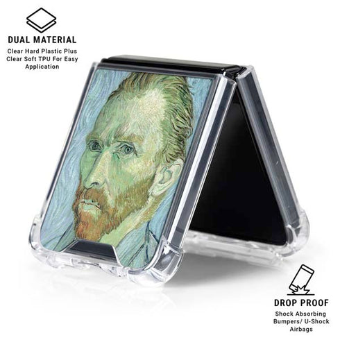 Van Gogh Self-portrait by Van Gogh Galaxy Z Flip6 Clear Case