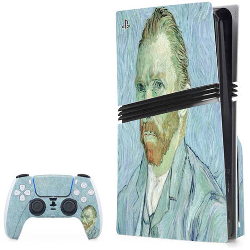 Van Gogh Self-portrait by Van Gogh PS5 Pro Disk Bundle Skin
