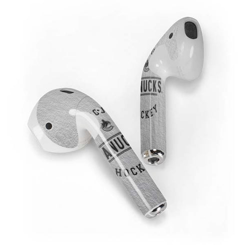 NHL Vancouver Canucks Black Text Apple AirPods Skin