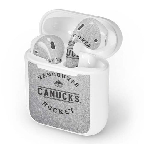 NHL Vancouver Canucks Black Text Apple AirPods Skin