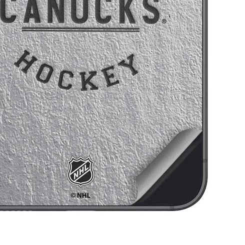 NHL Vancouver Canucks Black Text Galaxy A16 5G Skin