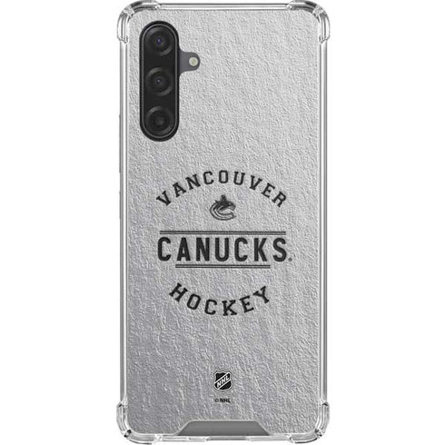NHL Vancouver Canucks Black Text Galaxy A17 Clear Case