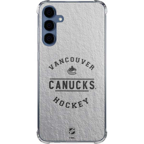 NHL Vancouver Canucks Black Text Galaxy A35 5G Clear Case
