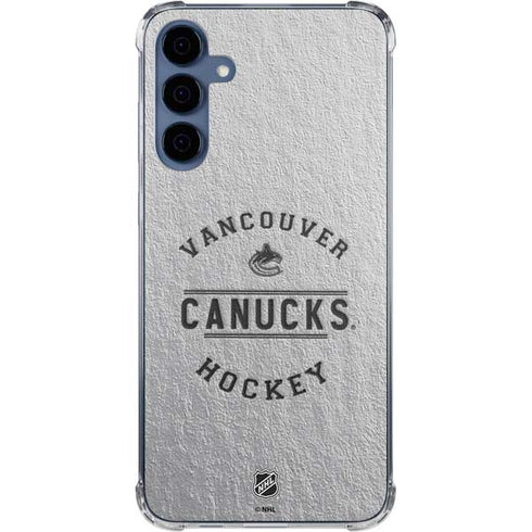 NHL Vancouver Canucks Black Text Galaxy A55 5G Clear Case