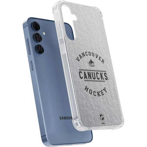 NHL Vancouver Canucks Black Text Galaxy A55 5G Clear Case