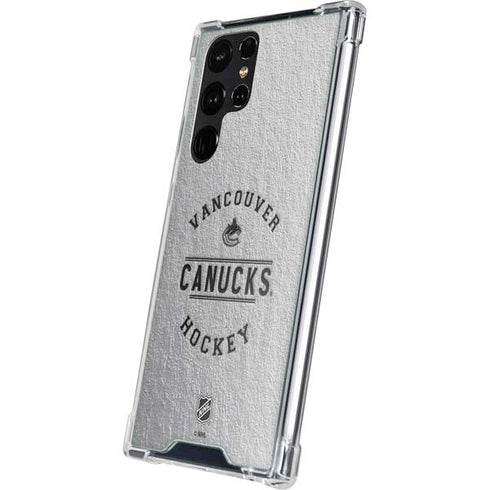 NHL Vancouver Canucks Black Text Galaxy S23 Ultra Clear Case
